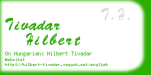 tivadar hilbert business card